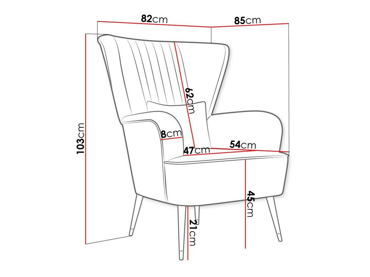 Armchair Orem 111 (Magic Velvet 2258)