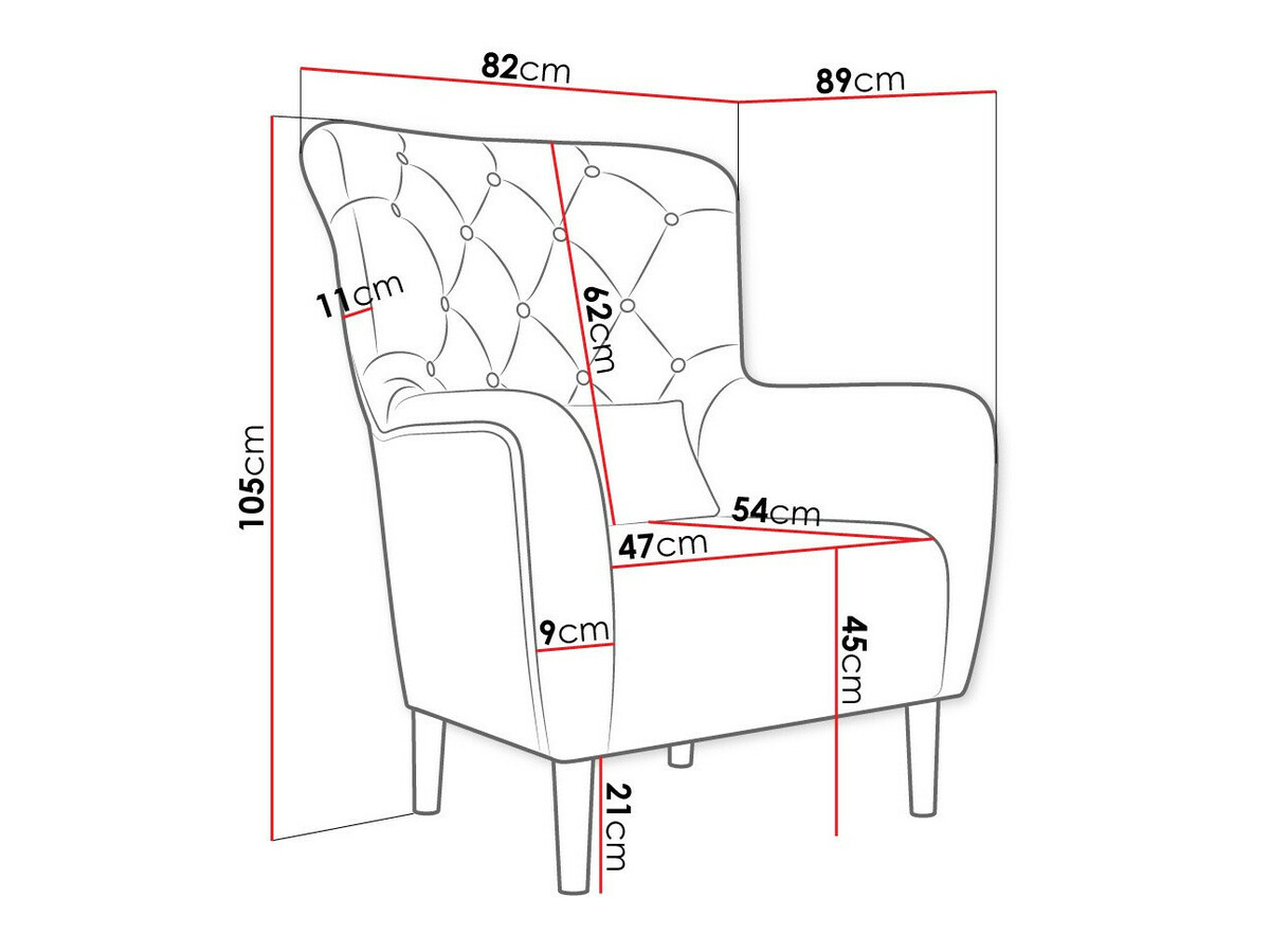 Armchair Orem 113 (Magic Velvet 2219)