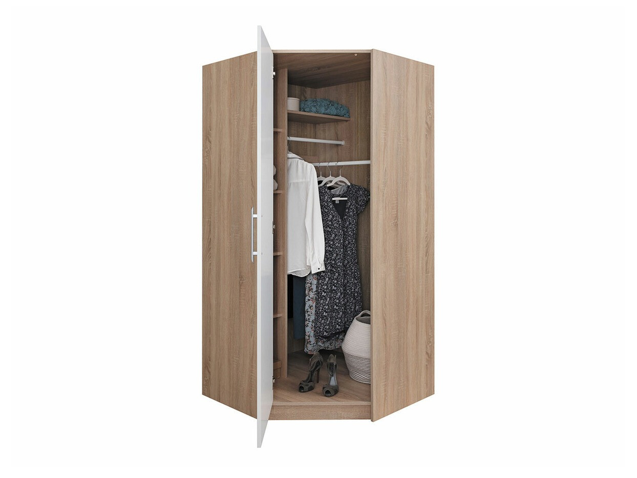 Corner wardrobe Cavmero 106 (Sonoma oak + White)