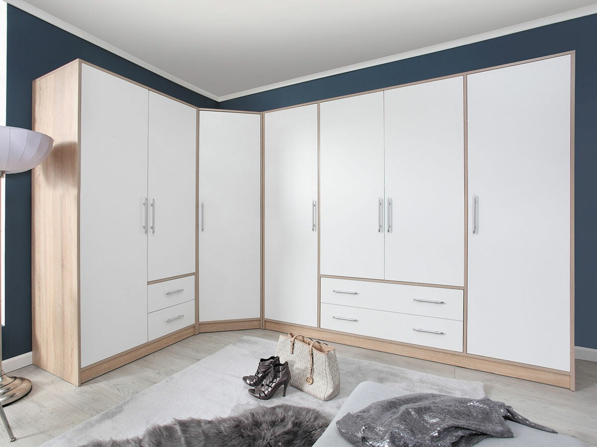Corner wardrobe Cavmero 106 (Sonoma oak + White)