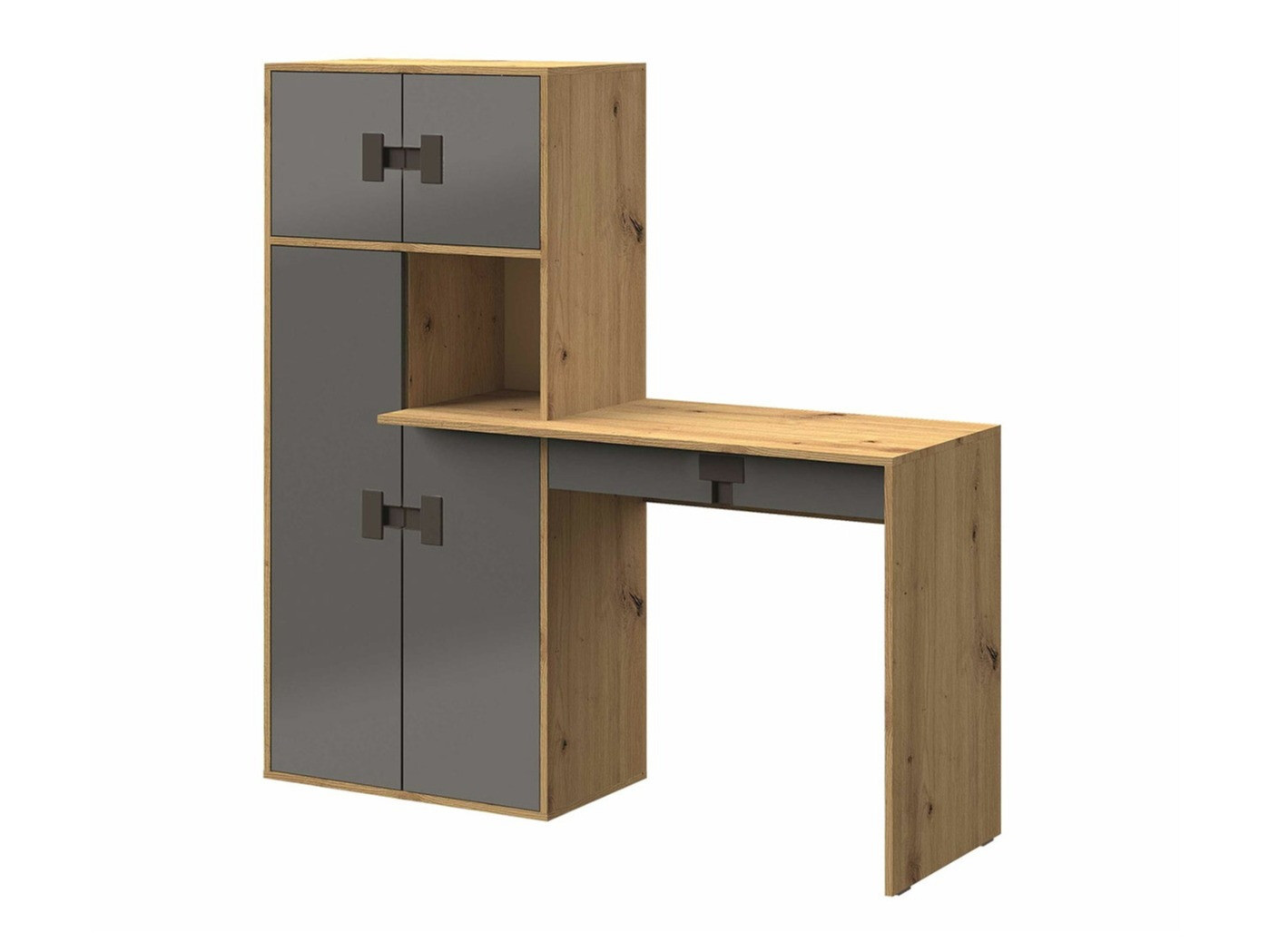 Desk Florevi 101 (Gloss grey + Artisan oak)