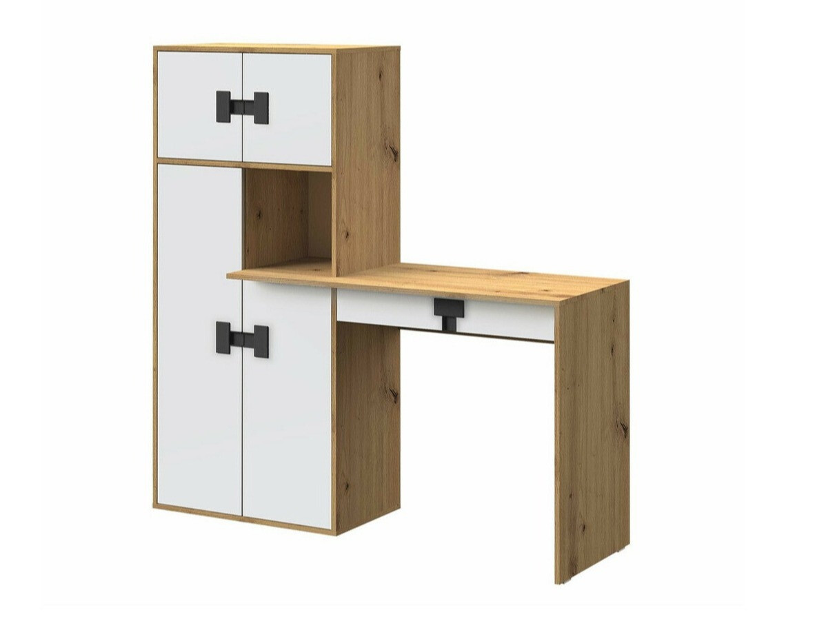 Desk Florevi 101 (Matte white + Artisan oak)