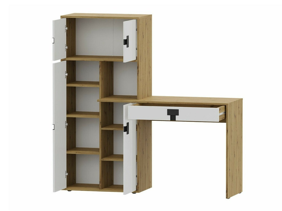 Desk Florevi 101 (Matte white + Artisan oak)