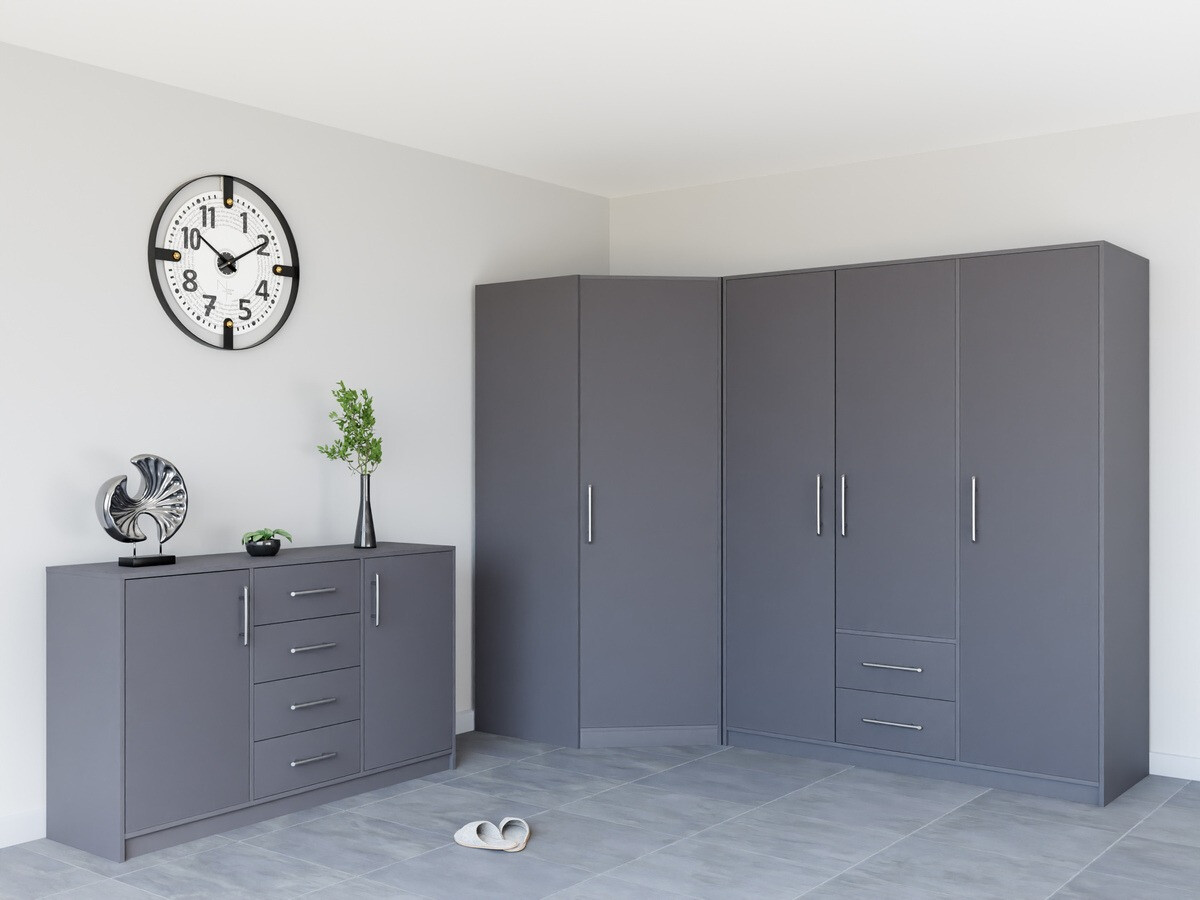 Corner wardrobe Cavmero 106 (Anthracite)