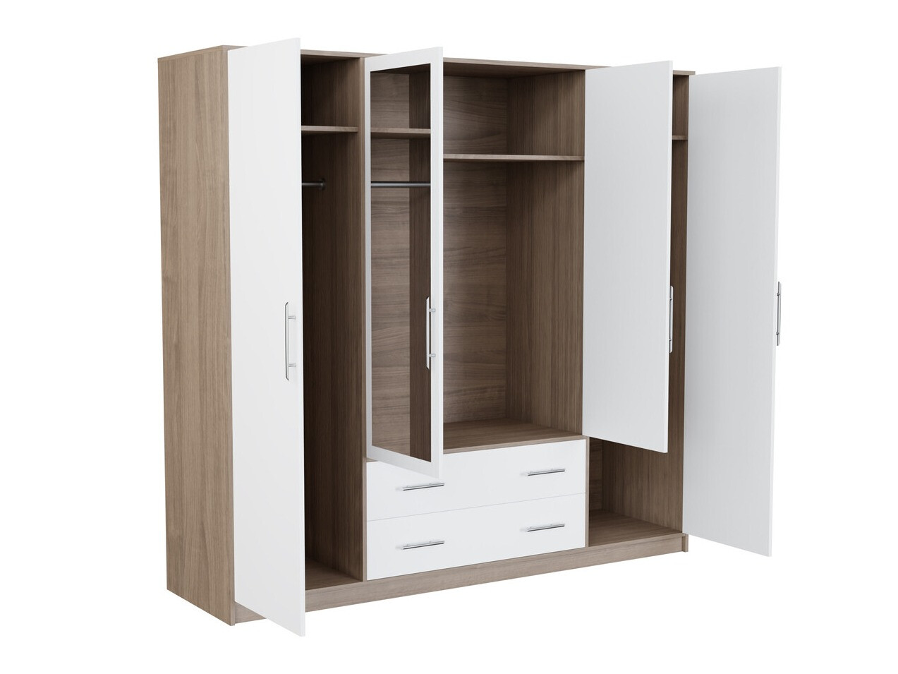 Wardrobe Cavmero 101 (Sonoma oak + White)