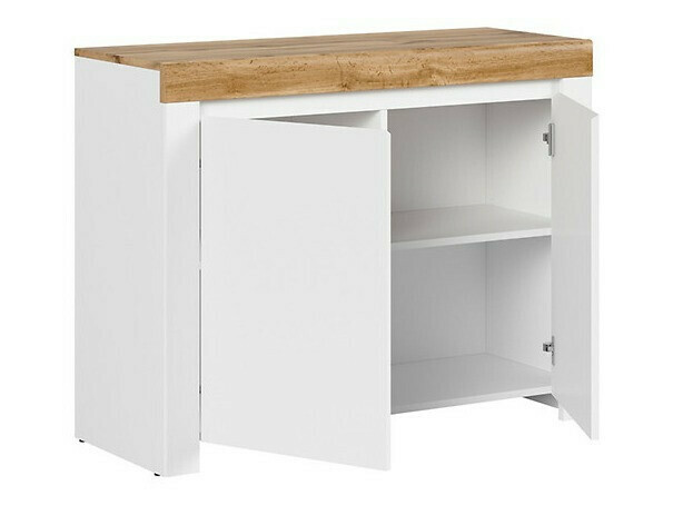 Sideboard Sonsoru 101 (White + Glossy white + Wotan Oak)