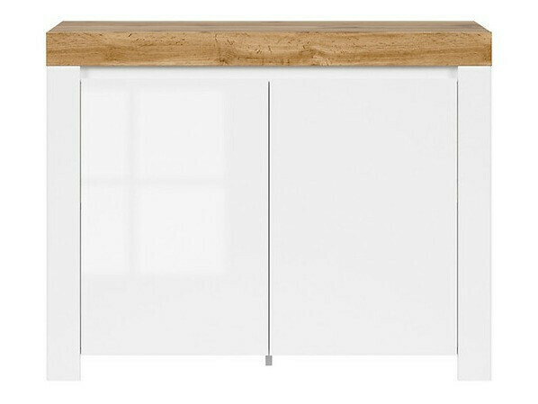 Sideboard Sonsoru 101 (White + Glossy white + Wotan Oak)