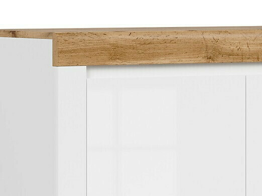 Sideboard Sonsoru 101 (White + Glossy white + Wotan Oak)