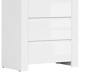 Bookcase Sonsoru 106 (White + Glossy white + Oak)