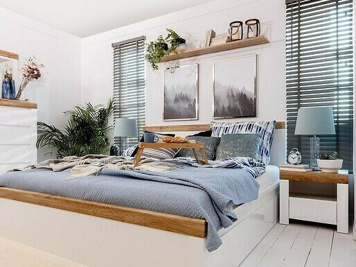 Wall shelf Sonsoru 103 (White + Wotan Oak)