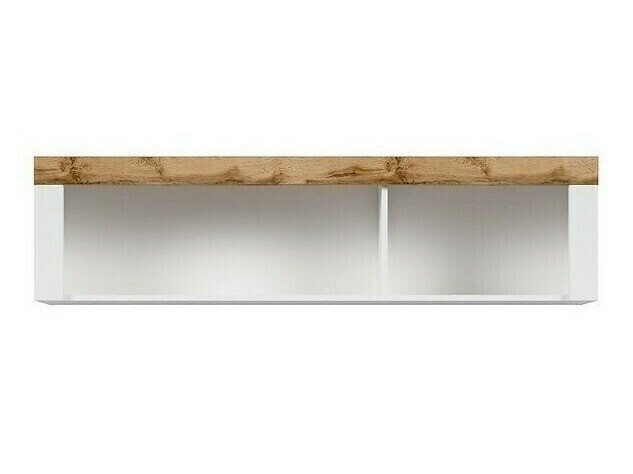 Wall shelf Sonsoru 109 (White + Glossy white + Wotan Oak)