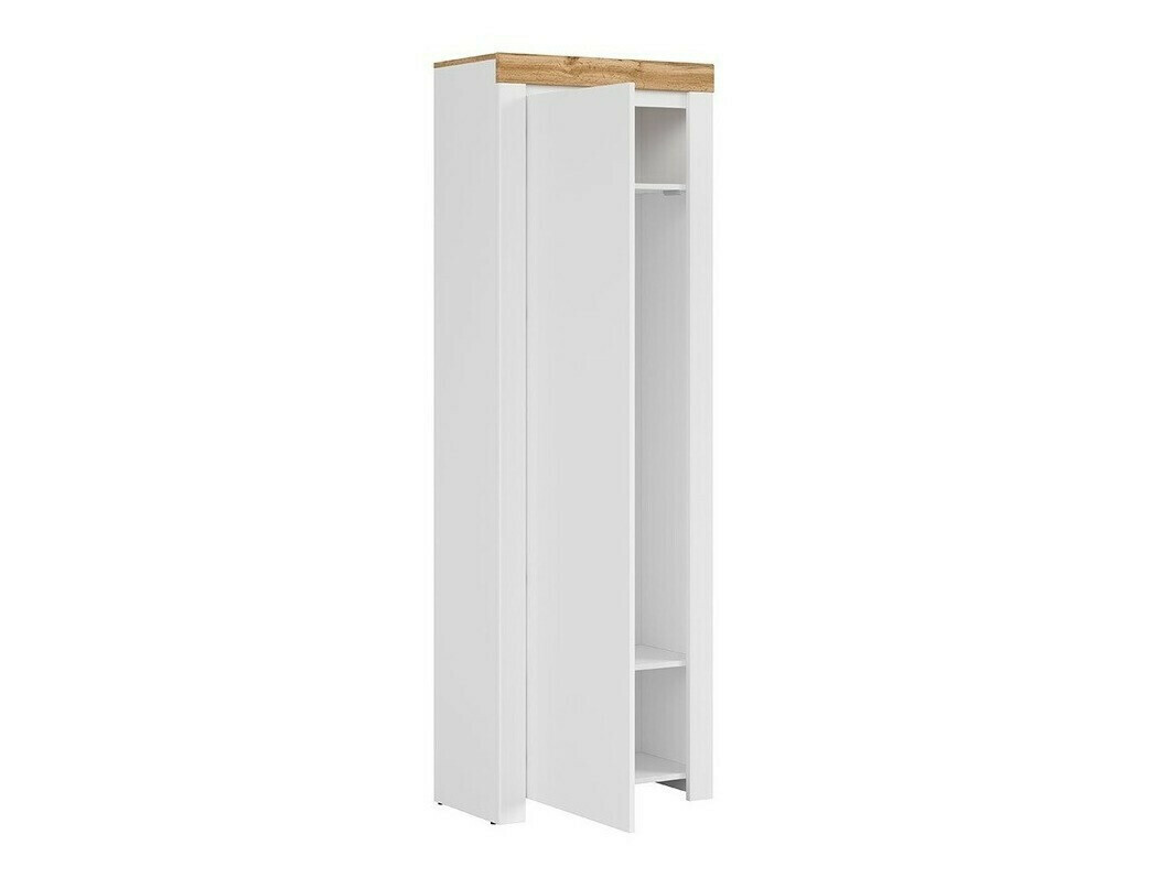 Wardrobe Sonsoru 117 (White + Glossy white + Wotan Oak)