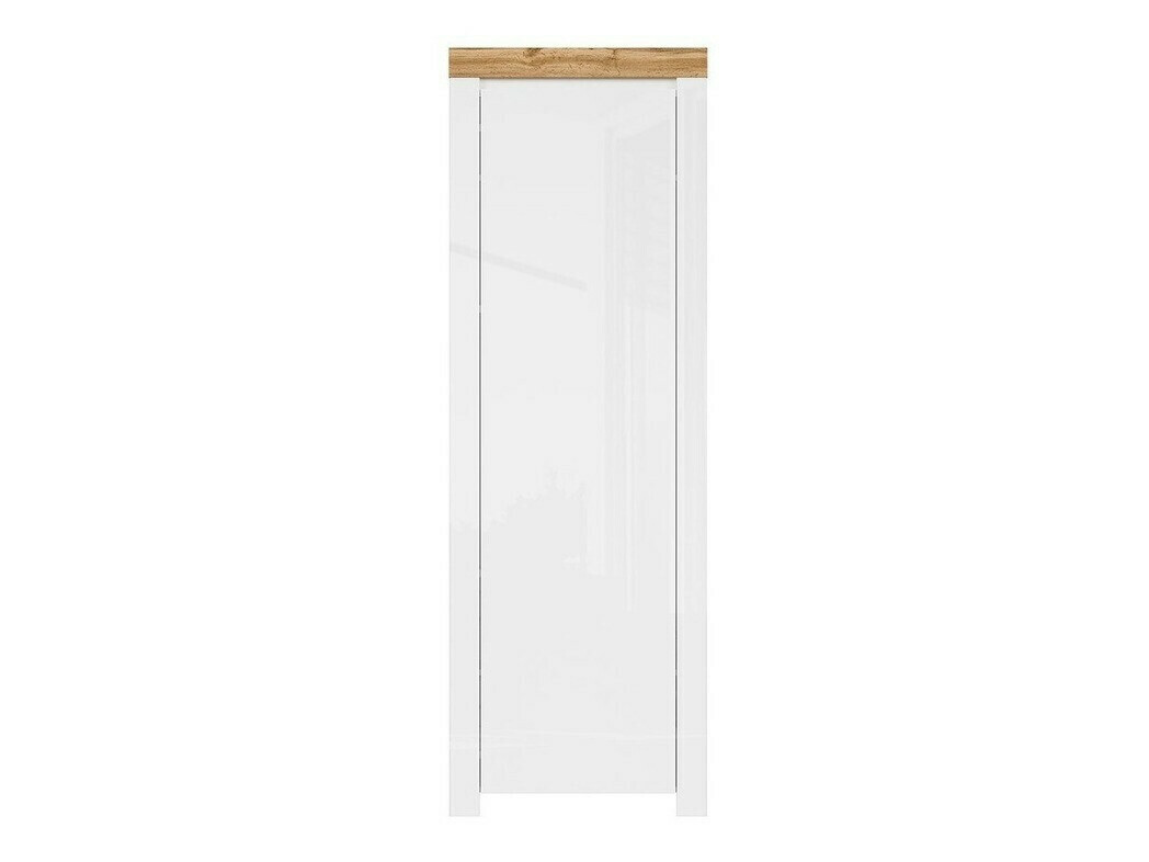 Wardrobe Sonsoru 117 (White + Glossy white + Wotan Oak)