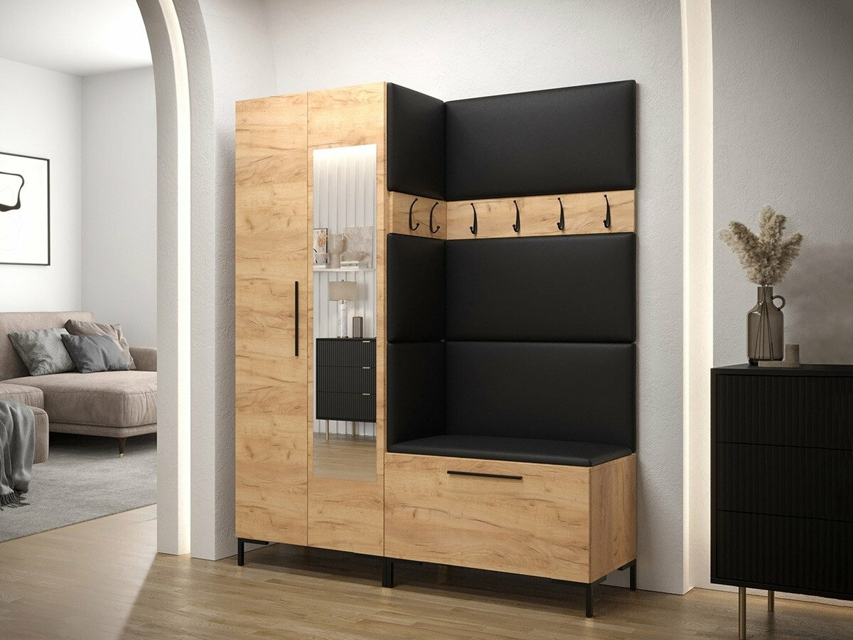 Wardrobe Nomal I (Craft oak + Black)