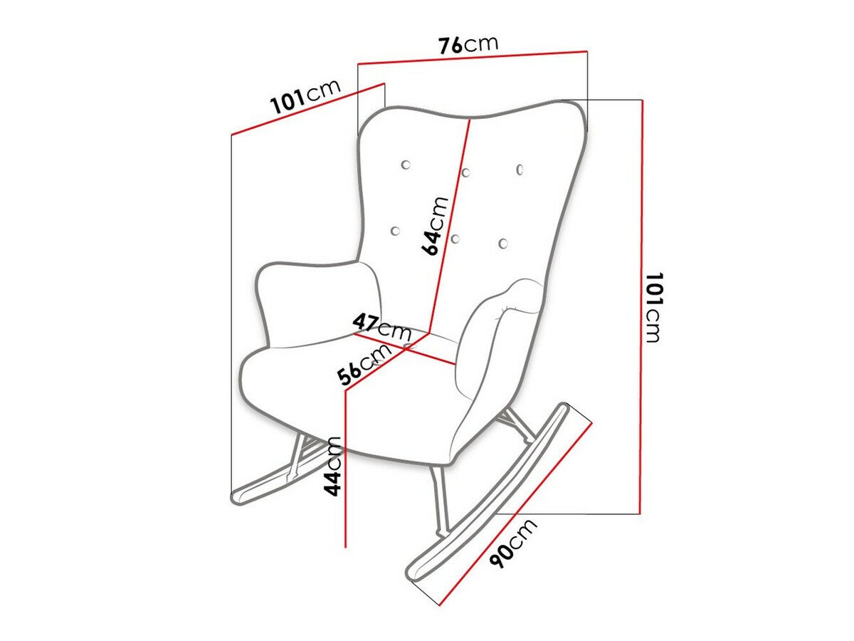 Rocking chair Clovis 105 (Baloo 2074)