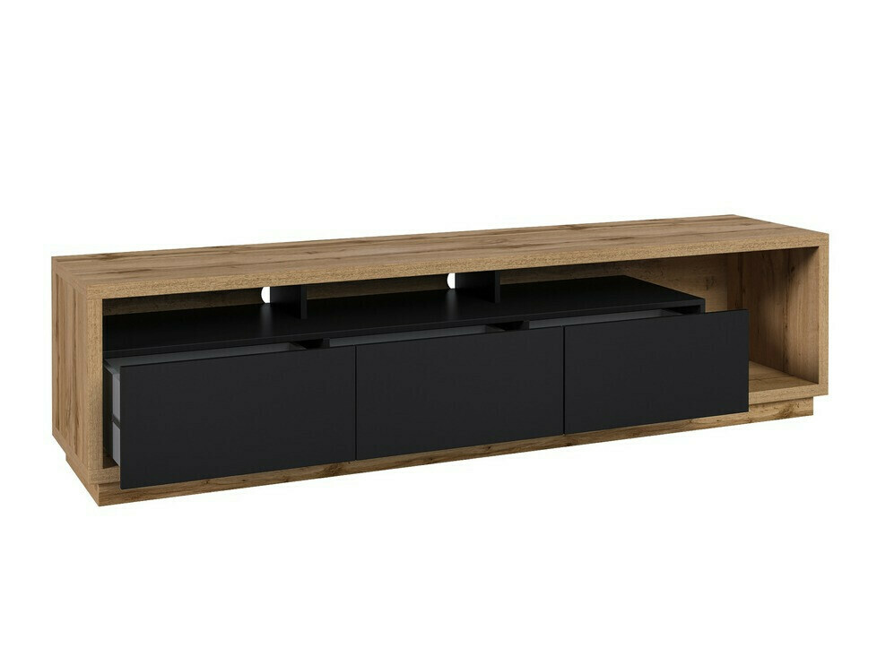 Living room set Austin 360 (Wotan Oak + Black + Matte black)