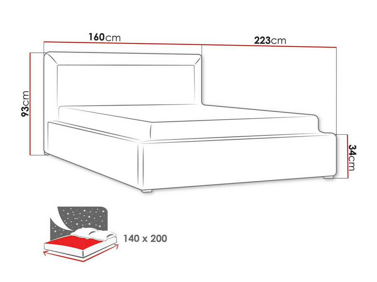 Bed Pomona 100 (Malmo 13 365)
