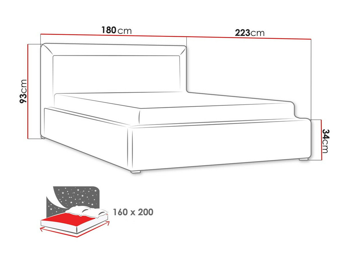 Bed Pomona 100 (Malmo 13 376)