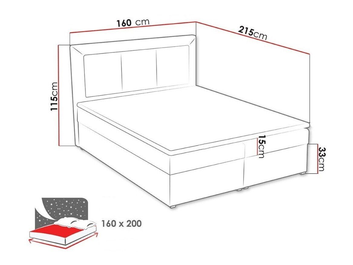 Continental bed Pomona 114 (Victoria 14 863)