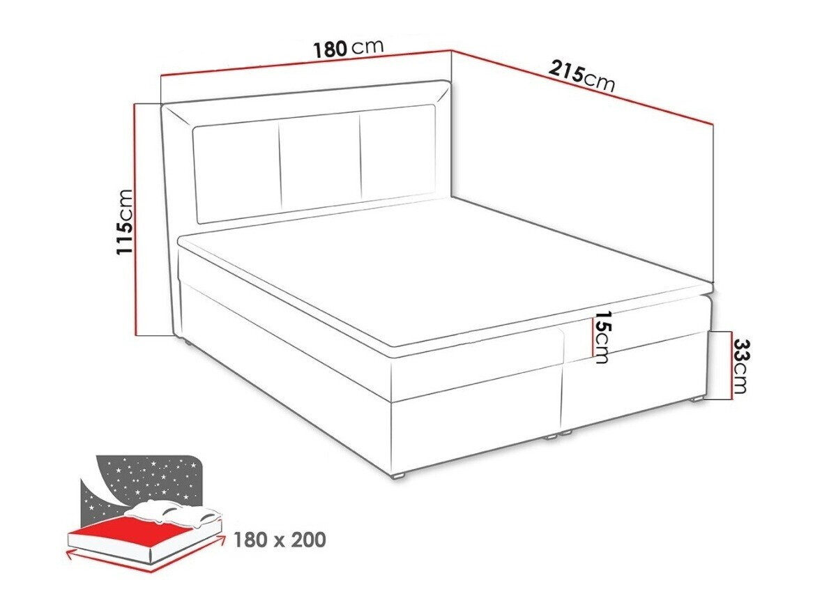 Continental bed Pomona 114 (Victoria 14 865)