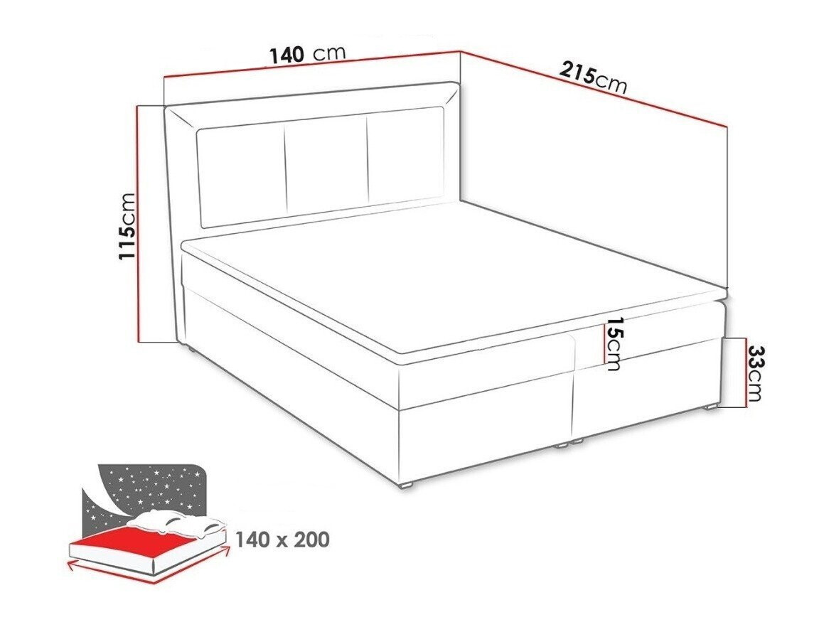 Continental bed Pomona 114 (Victoria 14 867)
