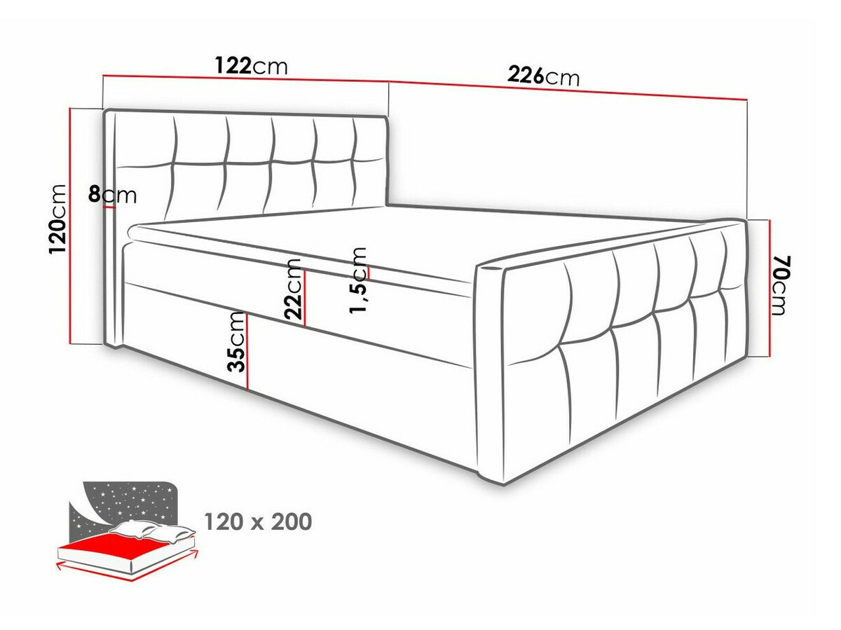 Continental bed Scriptum (Soft 010)