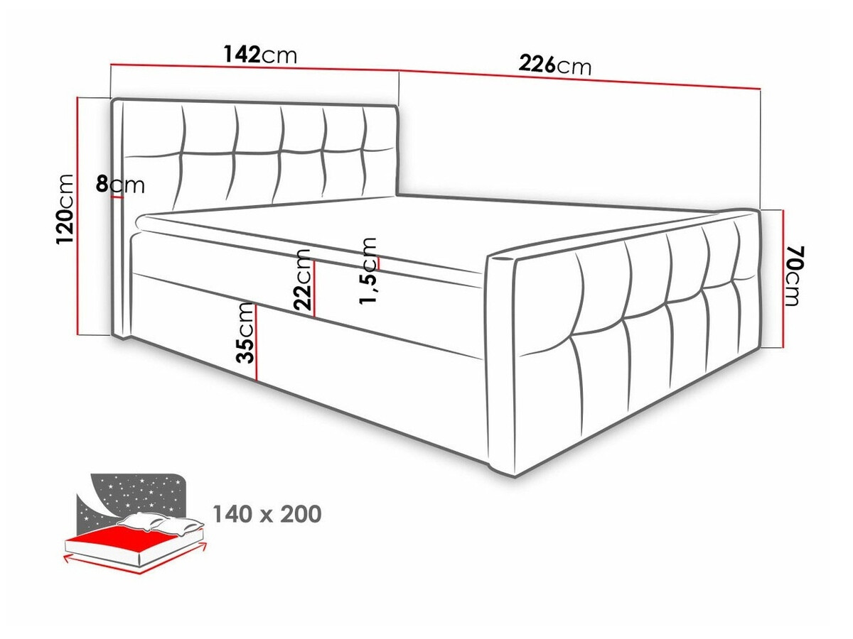Continental bed Scriptum (Soft 024)