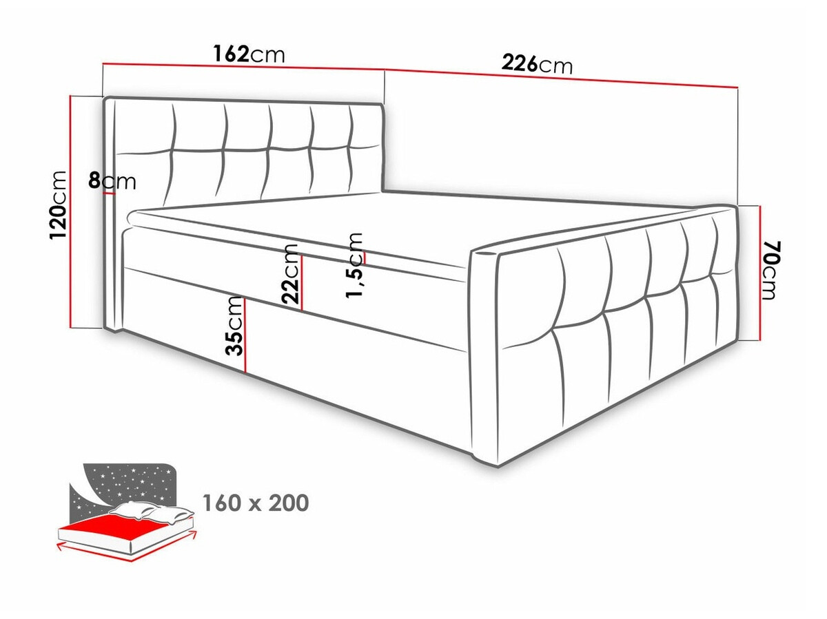 Continental bed Scriptum (Soft 029)