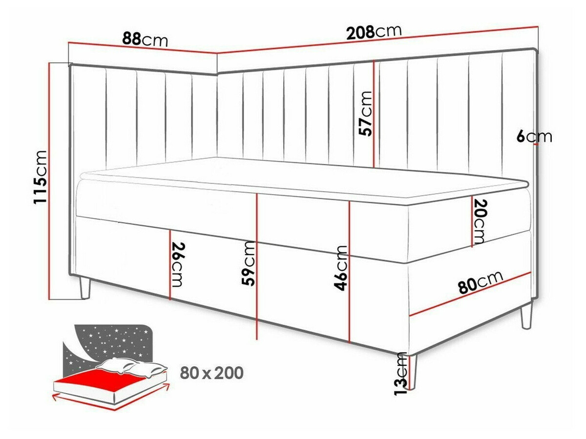 Continental bed Lucus (Soft 017 + Fresh 1)