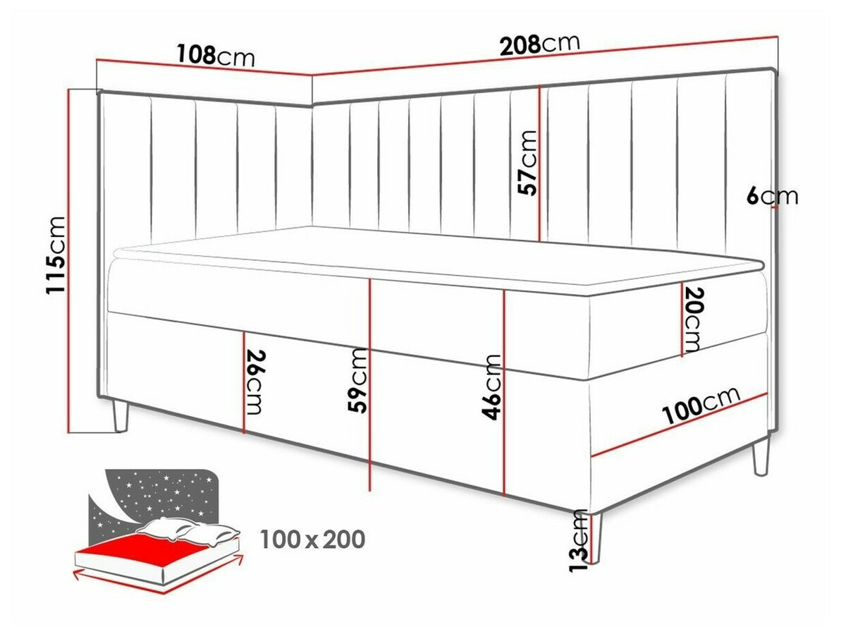 Continental bed Lucus (Soft 017 + Fresh 37)