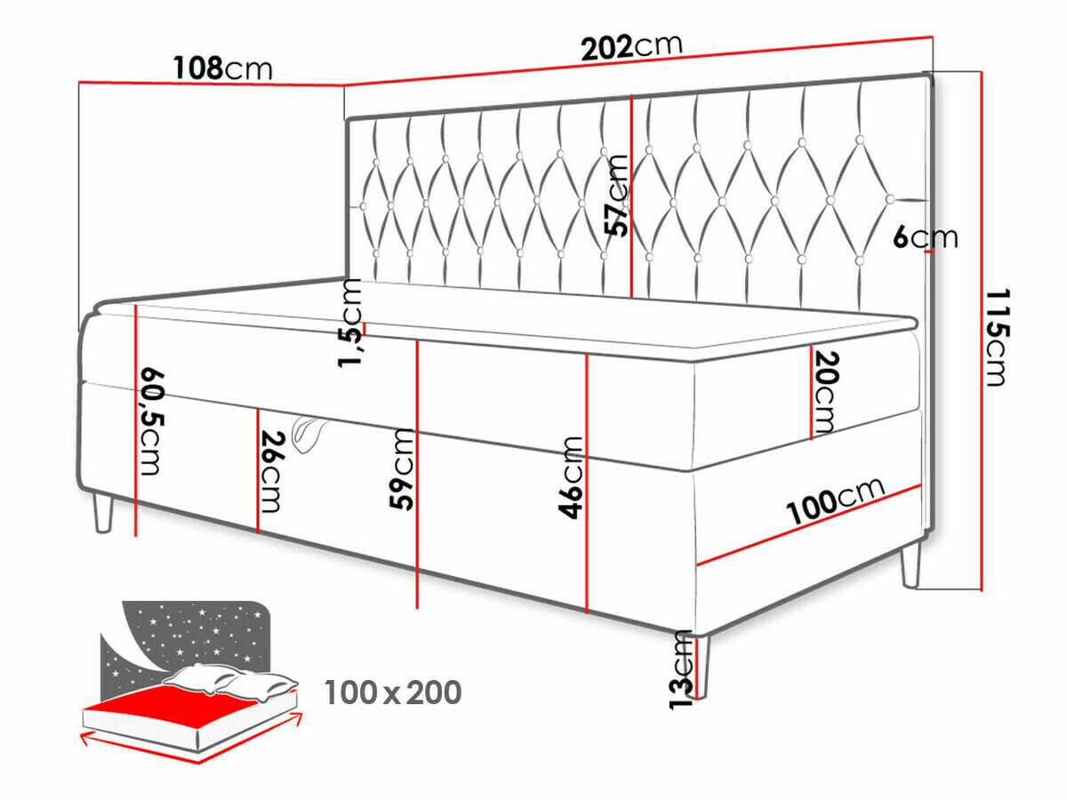 Continental bed Lucus II (Soft 017 + Fresh 8)