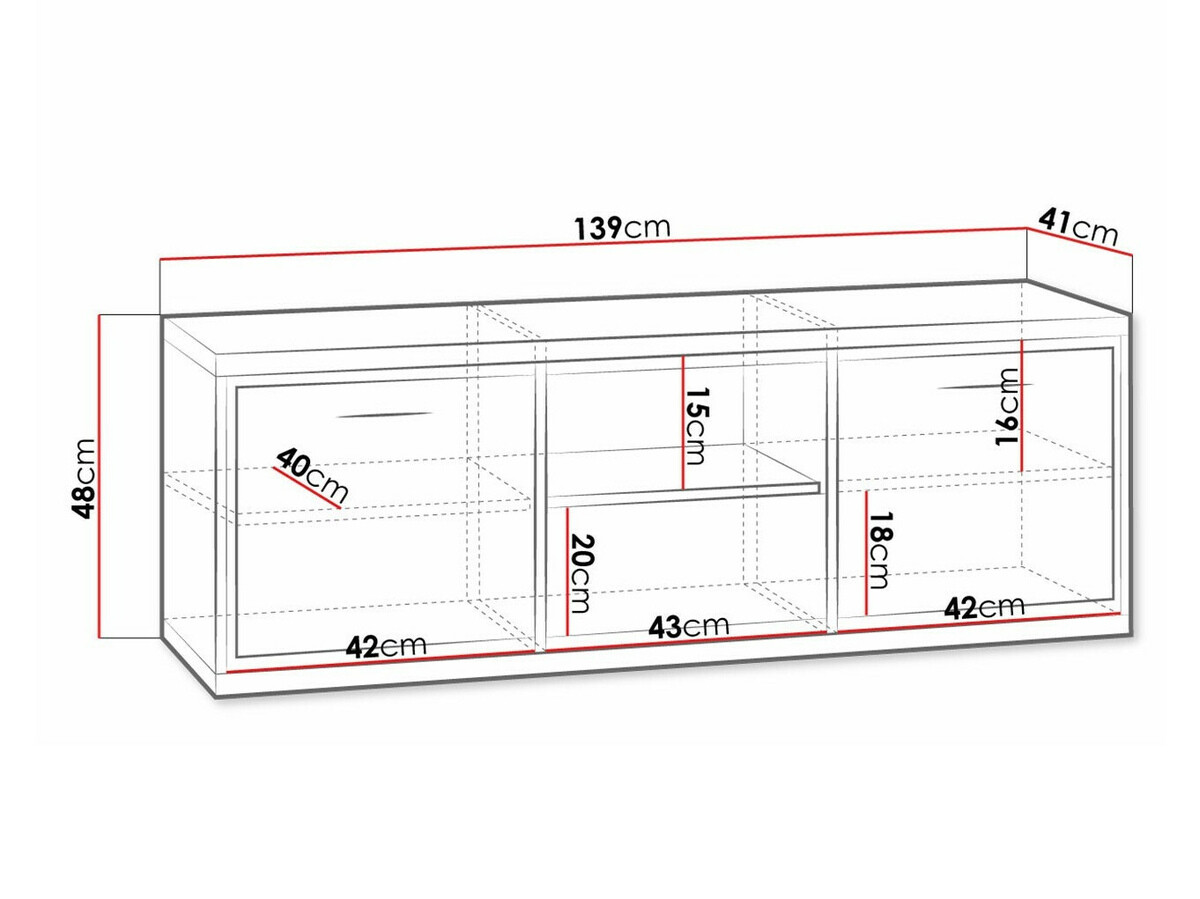 TV stand Etrmoni 112 (Light wood + Oak)