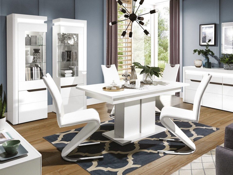 Bookcase Revelmi 105 (Glossy white + White)