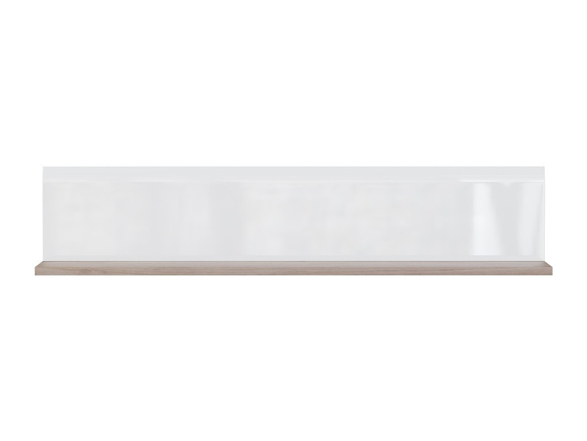 Wall shelf Revelmi 108 (Oak + Glossy white)