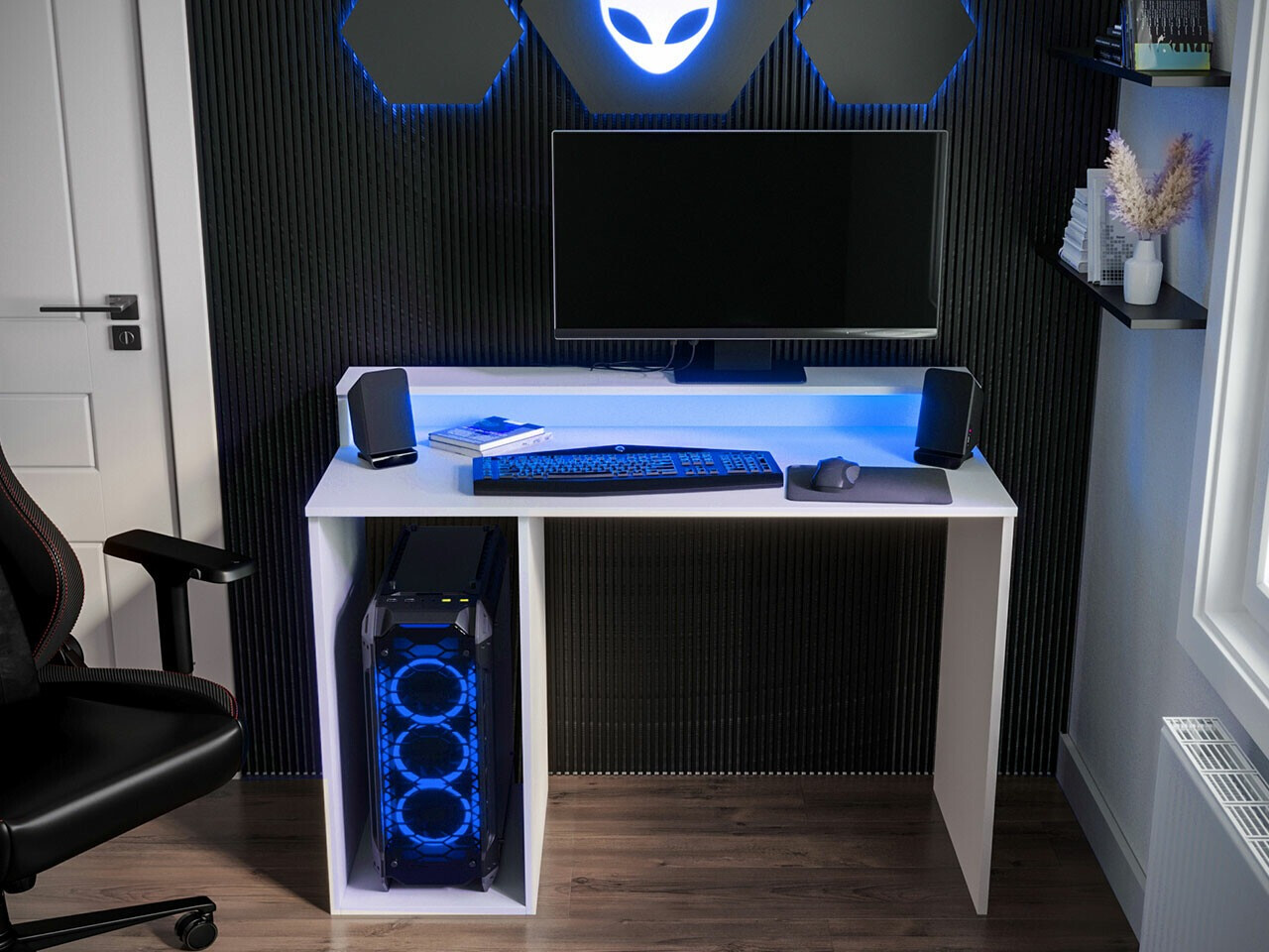 Gaming desk Lila I (White)