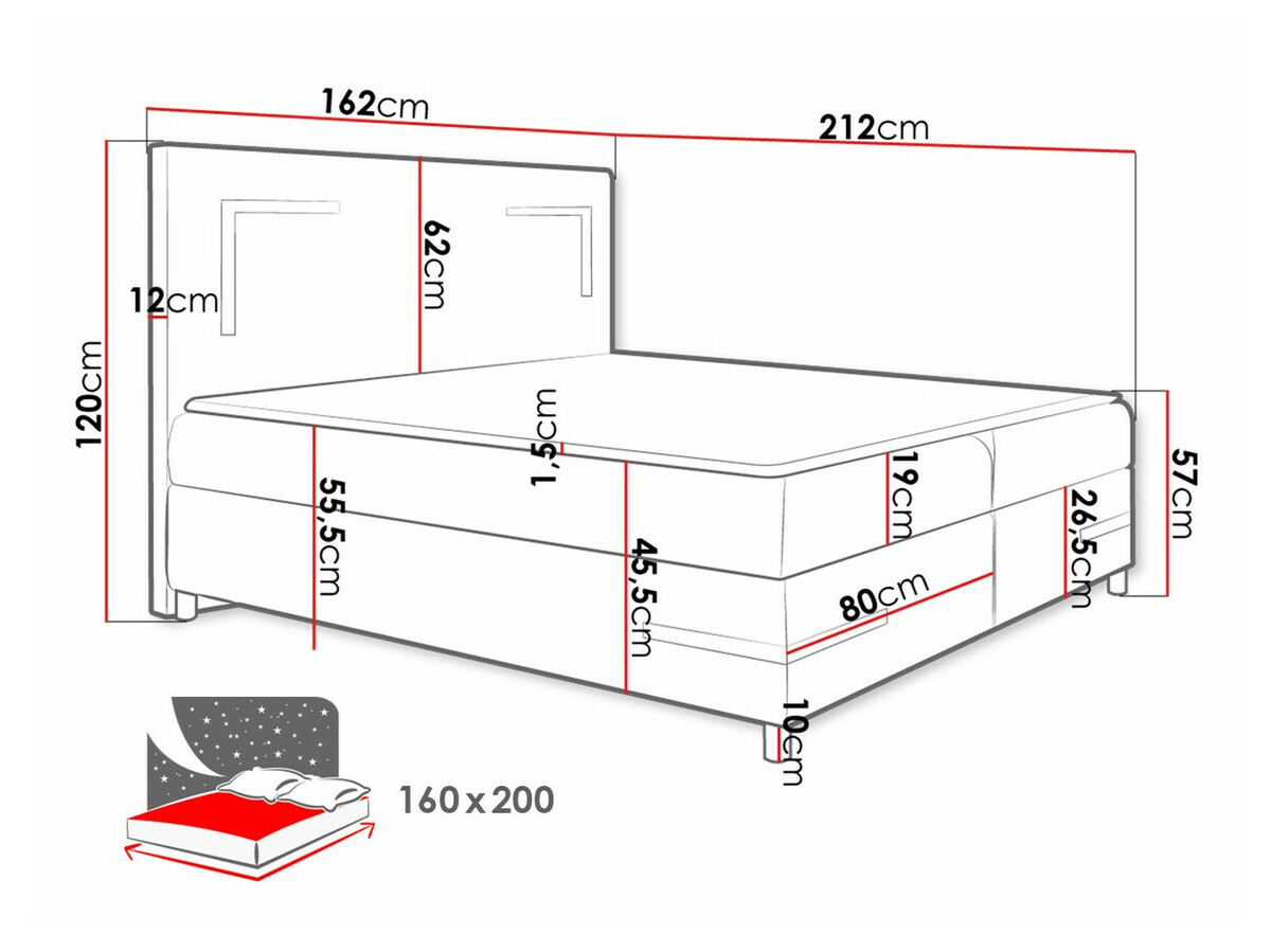 Continental bed Vallis (Fresh 37)
