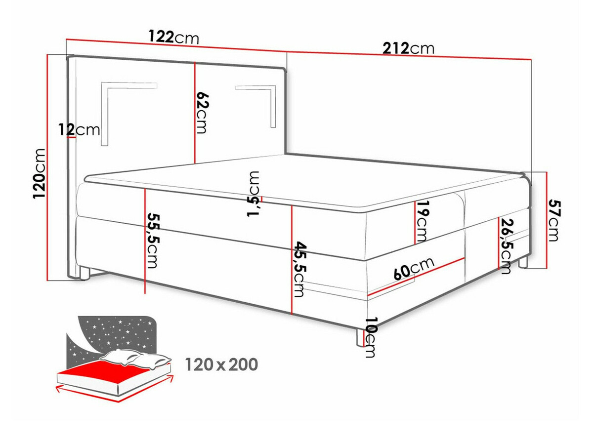 Continental bed Vallis (Fresh 8)