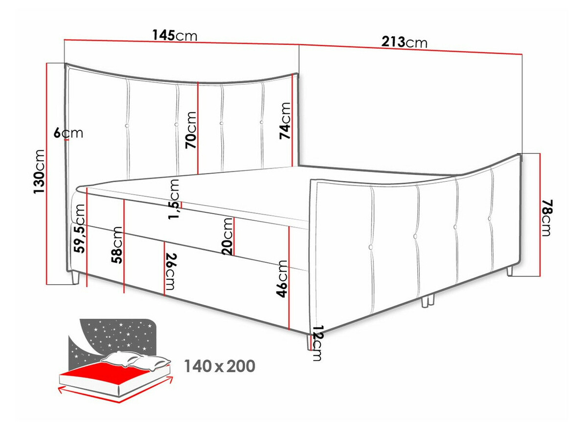 Continental bed Fons (Fresh 33)