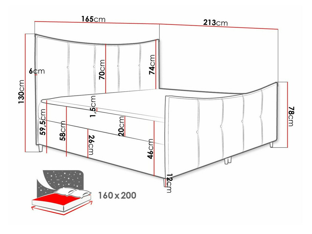 Continental bed Fons (Fresh 33)