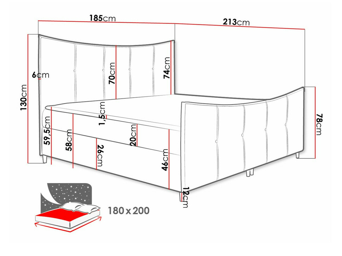 Continental bed Fons (Fresh 33)