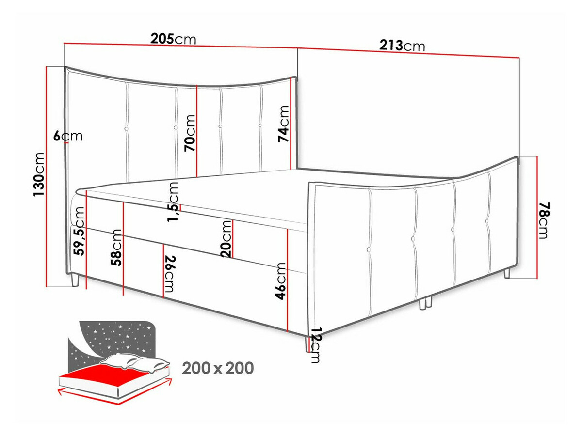 Continental bed Fons (Fresh 33)