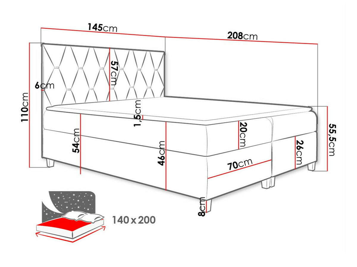 Continental bed Nemus (Fresh 11)
