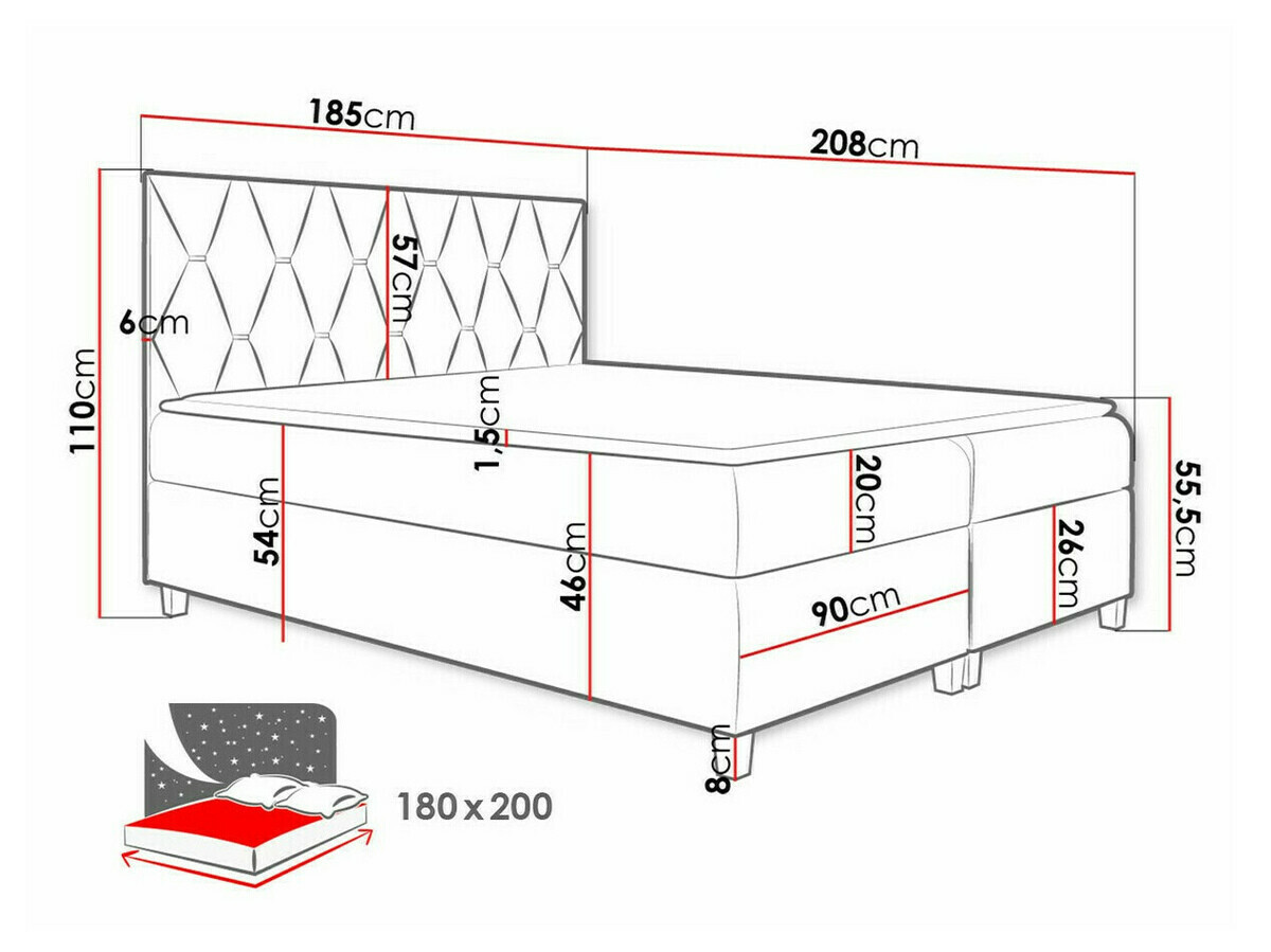 Continental bed Nemus (Fresh 8)