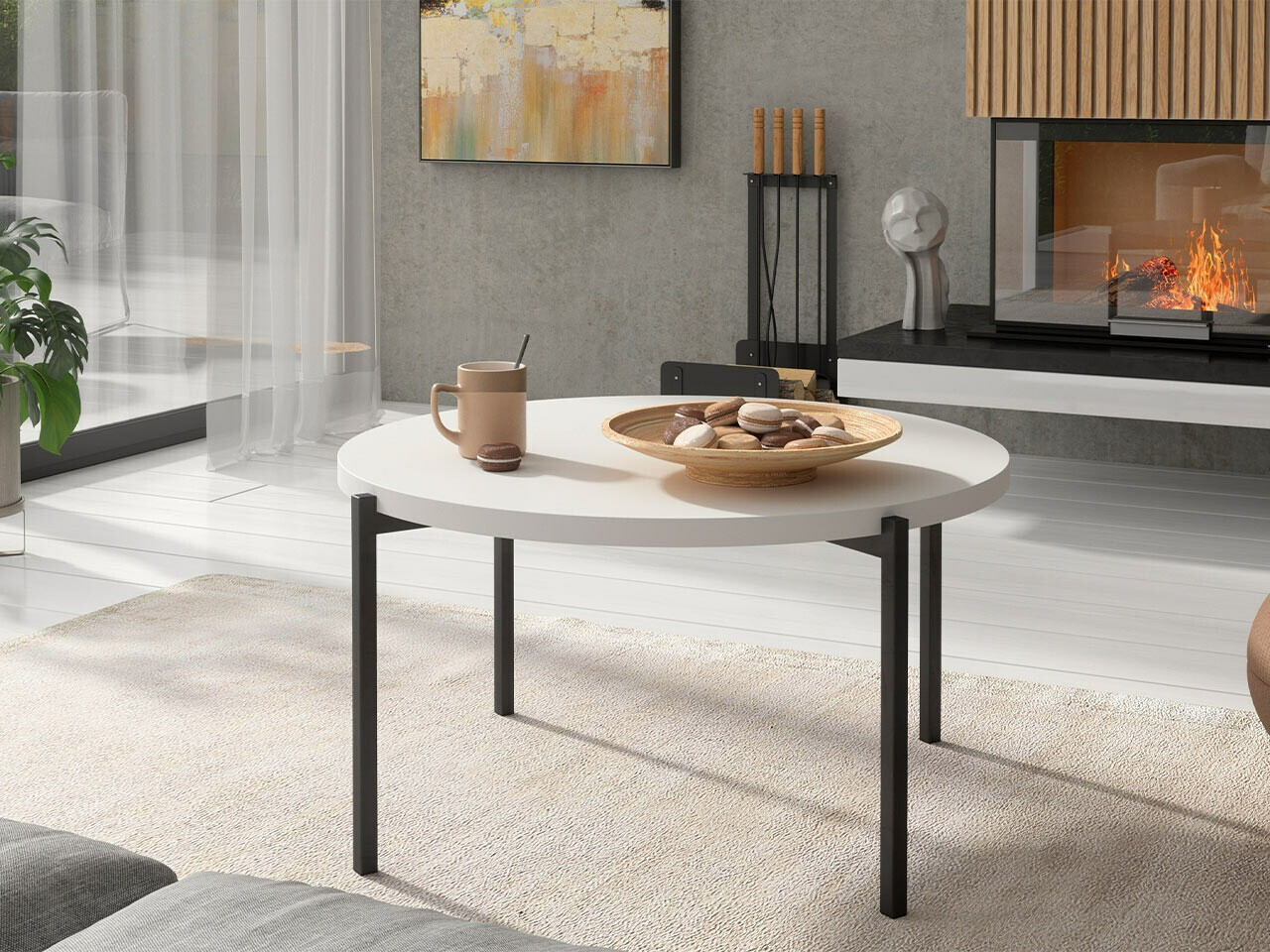 Coffee table Providence 176 (White + Black)