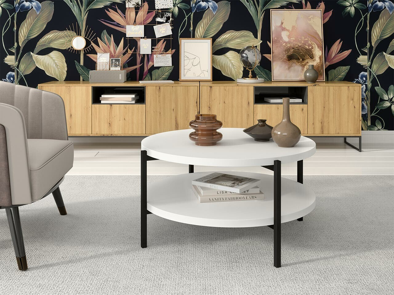 Coffee table Providence 177 (White + Black)
