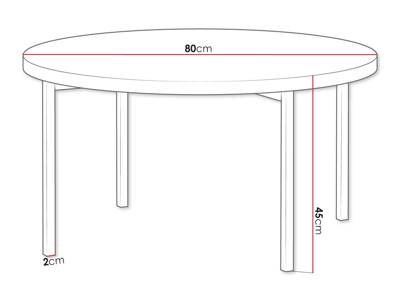 Coffee table Providence 178 (White + Black)