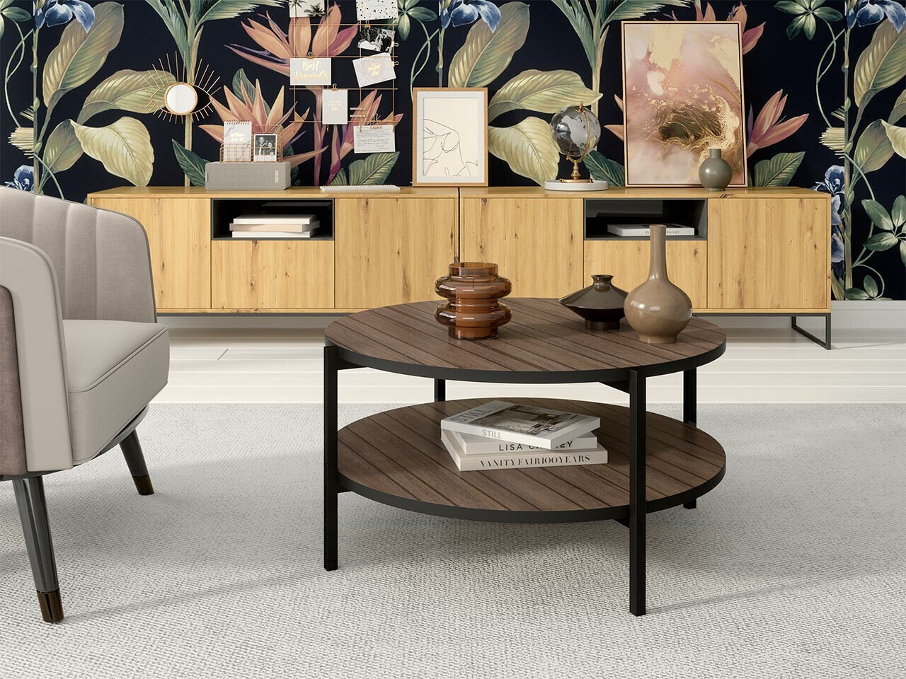 Coffee table Providence 181 (Brown + Black)