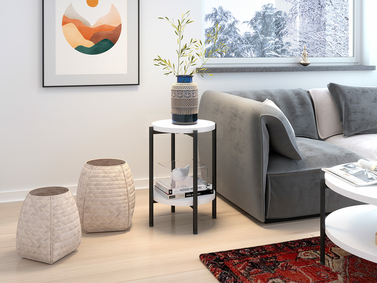 Side table Providence 179 (White + Black)