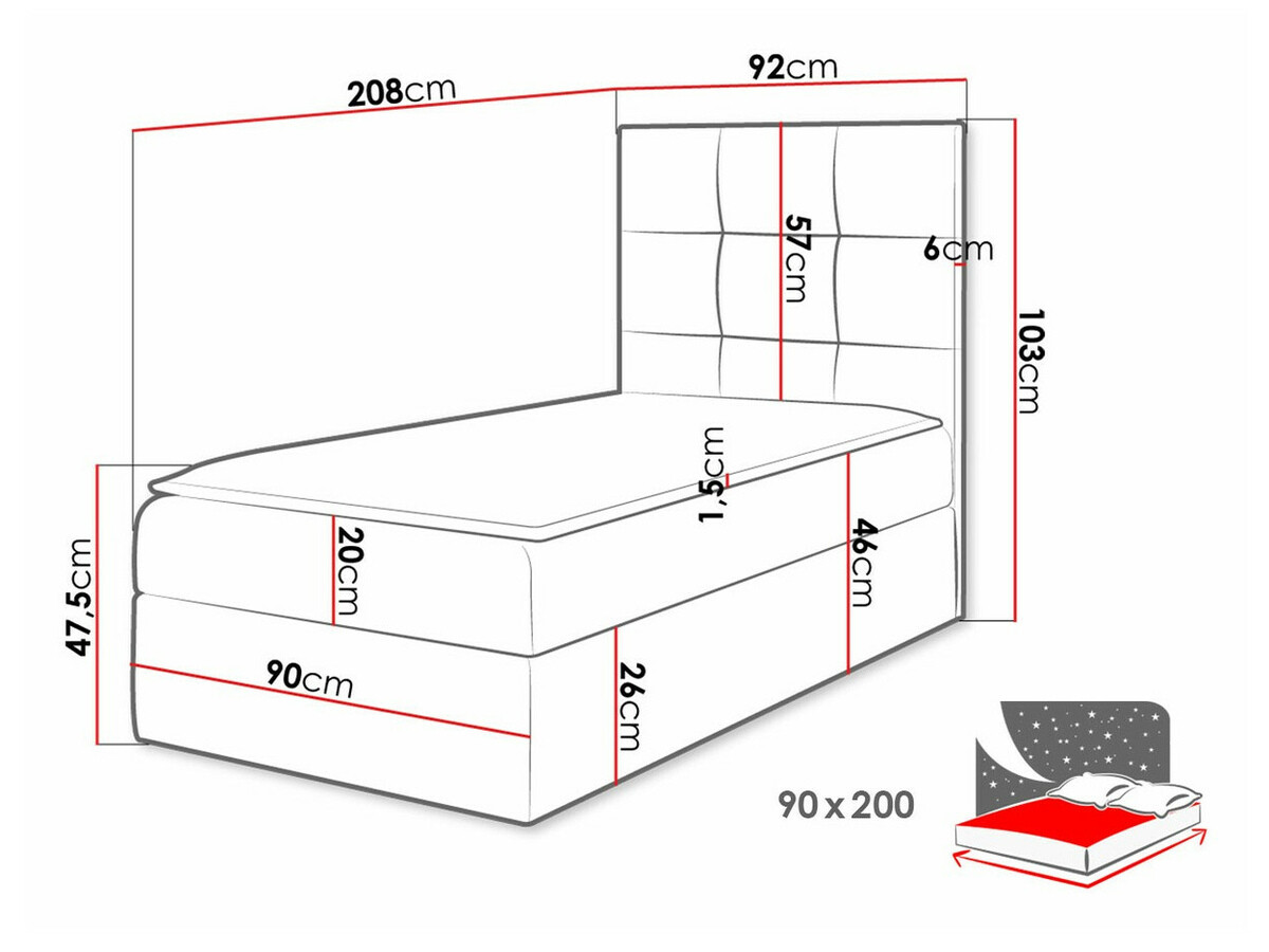 Continental bed Nomen (Soft 017)