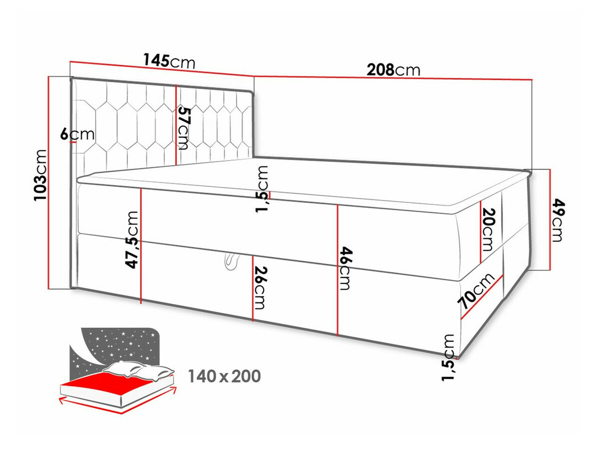 Continental bed Pons III (Fresh 33)